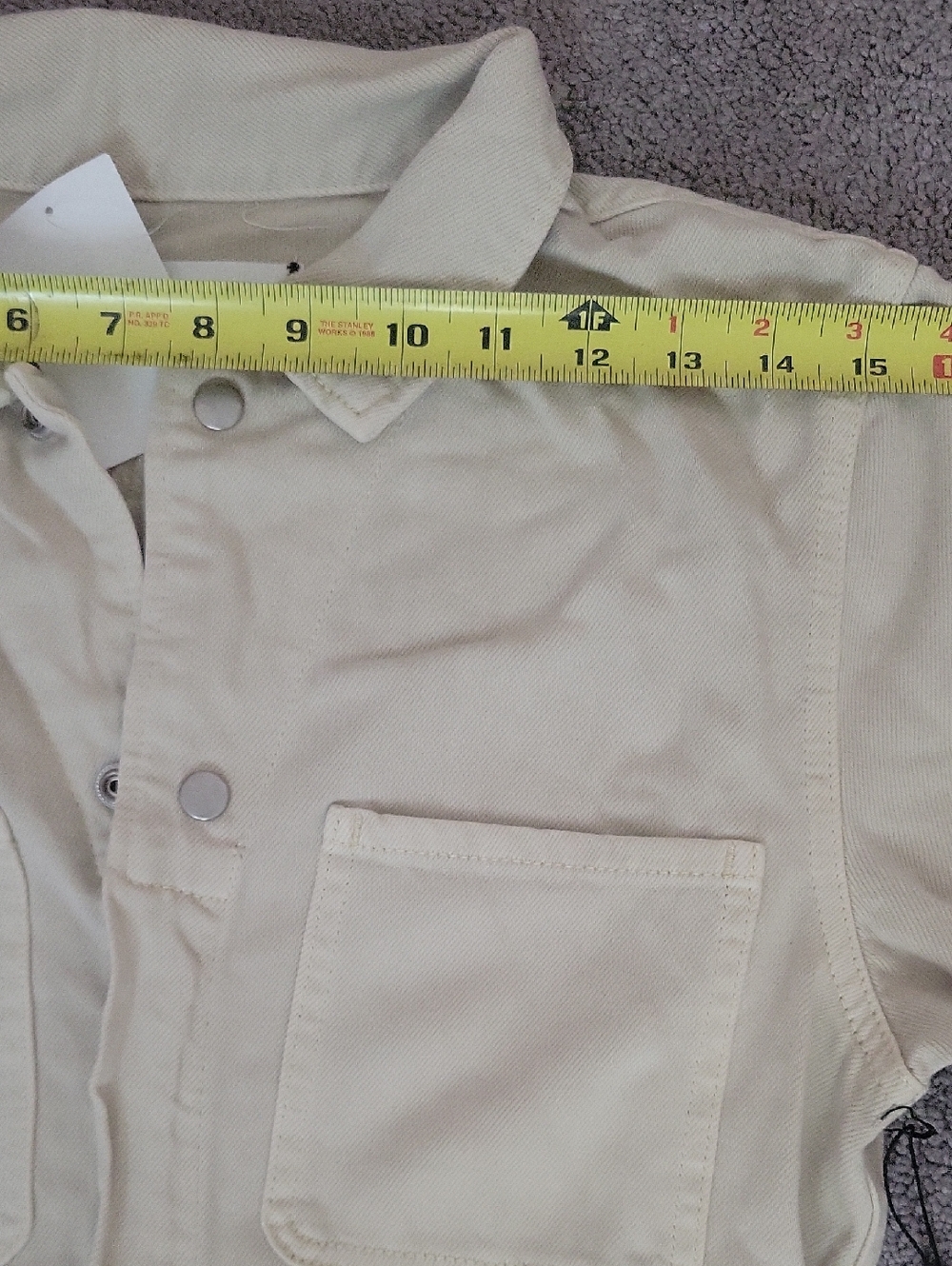 NWT Articles of Society Beige Utility Short Sleeve Jumpsuit Size M - Picture 10 of 13